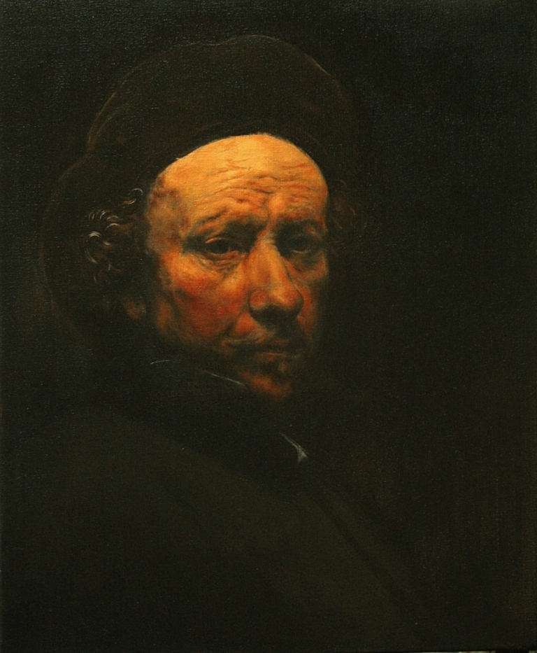 Rembrandt - huile sur toile - 46 x 38 cm